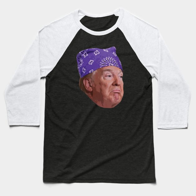 Prison Trump Baseball T-Shirt by fullgrownham